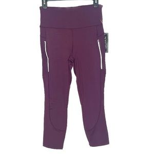 NEW NY Clothing Cali Active Athletic Wear Plum Leggings Sz S